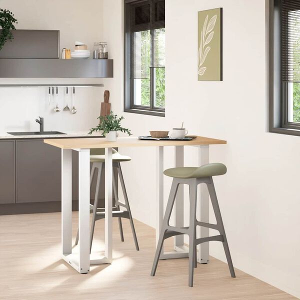 vidaXL Baarip&ouml;yd&auml;n jalat T-muotoiset 2 kpl valkoinen 60x35x(100-101) cm ter&auml;s