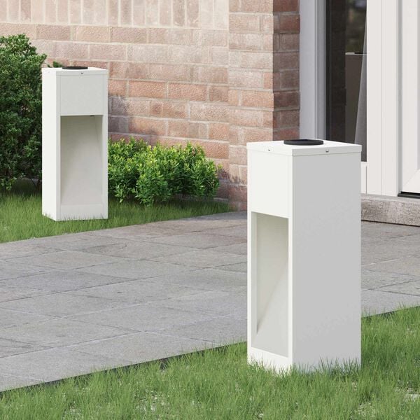 vidaXL Aurinkoinen LED-polkuvalo 2 pcs Valkoinen Kylmävalssattu teräs