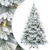 vidaXL Tekojoulukuusi 300 LED-valoilla Valkoinen 210 cm PE ja PVC