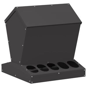 vidaXL Kanan ruokinta-allas Musta 40 x 40 x 45 cm Kylm&auml;valssattu ter&auml;s