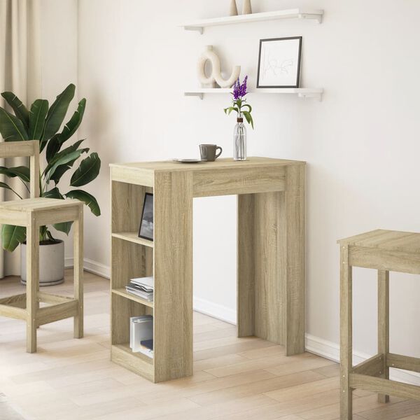 vidaXL Baarip&ouml;yt&auml;/telineet Sonoma-tammi 95x47x103,5 cm tekninen puu