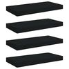 vidaXL Kelluvat sein&auml;hyllyt 4 kpl musta 50x23,5x3,8 cm MDF