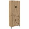 vidaXL Korkea kaappi Artisan tammi 69,5 x 34 x 180 cm Tekninen puu