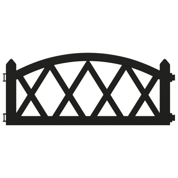 vidaXL Nurmikonreunukset 17 kpl musta 10 m PP