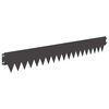 vidaXL Nurmireunus 20 pcs 103 x 15 cm metalli Musta