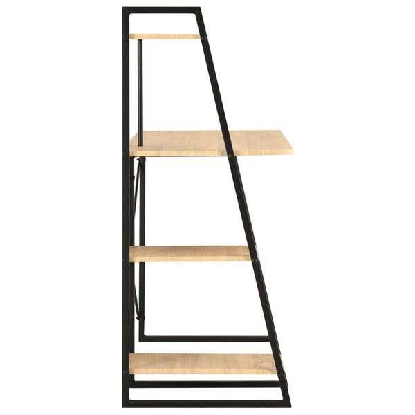 vidaXL Ty&ouml;p&ouml;yt&auml; hyllyill&auml; musta ja tammi 102x50x117 cm