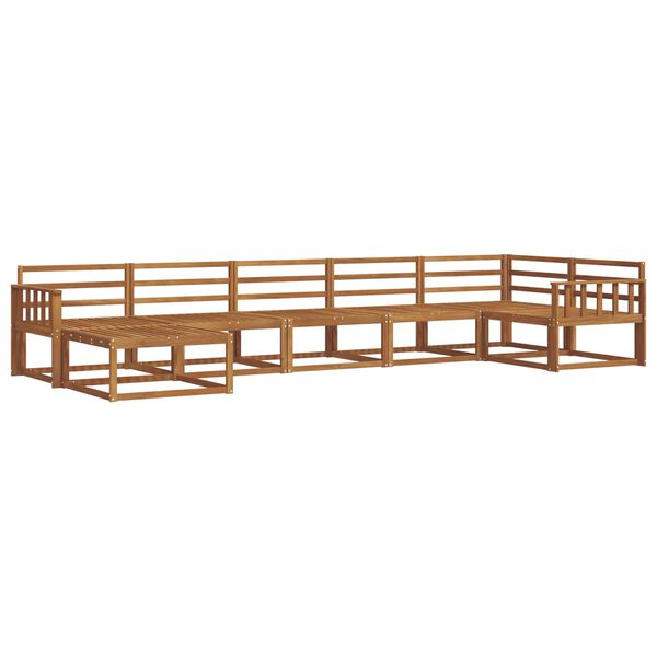 vidaXL Ulkosohvakokoelma 7 pcs Luonnollinen Tihe&auml; akasiapuu