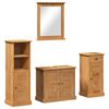 vidaXL Kylpyhuonekalustesetti VIGO 4 kpl Hunajaruskea 37 x 34 x 110 cm