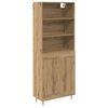 vidaXL Korkea kaappi Artisan tammi 69,5 x 34 x 180 cm Tekninen puu