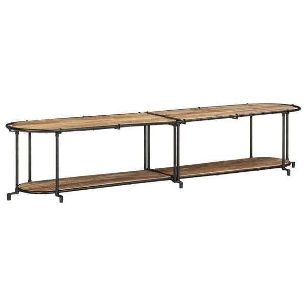 vidaXL TV-taso 200x42x40 cm täysi karkea mangopuu