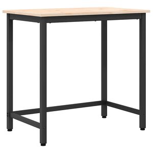 vidaXL P&ouml;yt&auml; Luonnollinen 80 x 50 x 77 cm Kehitetty puu ja ter&auml;s