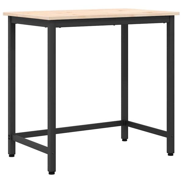 vidaXL P&ouml;yt&auml; Luonnollinen 80 x 50 x 77 cm Kehitetty puu ja ter&auml;s