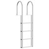 vidaXL 4-portainen laituriportaikko Hopea 45 &times;11,5 &times;162 cm Alumiini