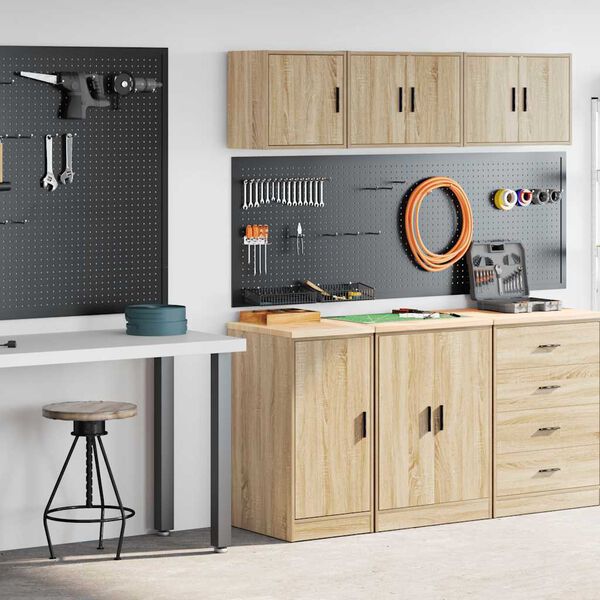 vidaXL Autotallikaapit 2 kpl Sonoma-tammi tekninen puu