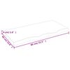 vidaXL Pöytälevy vaaleanruskea 80x40x(2-4) cm käsitelty täystammi