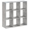 vidaXL Kirjahylly betoninharmaa 102x32x102 cm tekninen puu