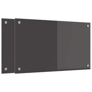 vidaXL Keitti&ouml;n v&auml;litila 2 kpl Tumma harmaa 70 x 40 cm karkaistu lasi