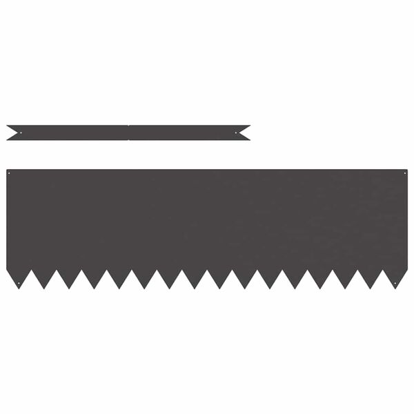 vidaXL Nurmireunus 20 pcs Musta 100 x 0.05 x 20 cm