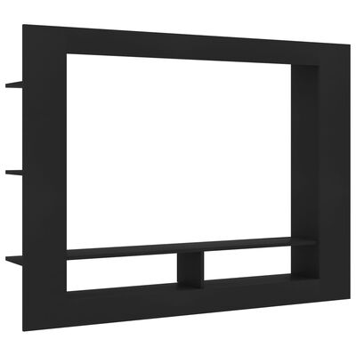 vidaXL TV-kaappi musta 152x22x113 cm tekninen puu