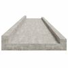 vidaXL Sein&auml;hyllyt 4 kpl betoninharmaa 115x9x3 cm