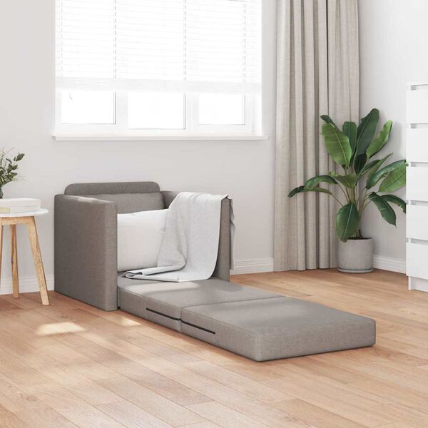 vidaXL Vuodesohva Harmaanruskea 74 x 77 x 81 cm kangas