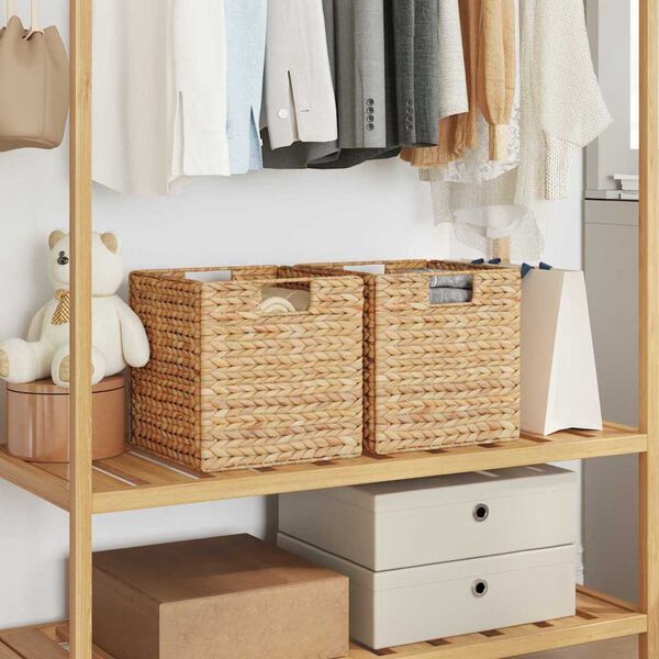 vidaXL S&auml;ilytyskorit 2 pcs Luonnollinen 28 x 28 x 28 cm Vesihyasintti