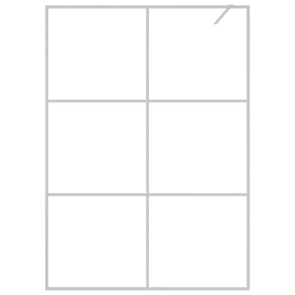 vidaXL Walk-in suihkusein&auml;ke hopea 140x195 cm kirkas ESG-lasi