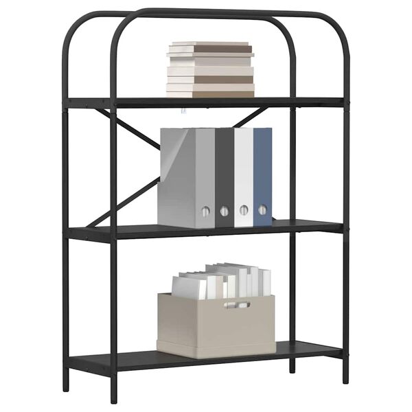 vidaXL Kirjahylly Musta tammi. 80 x 30 x 109 cm Tekninen puu