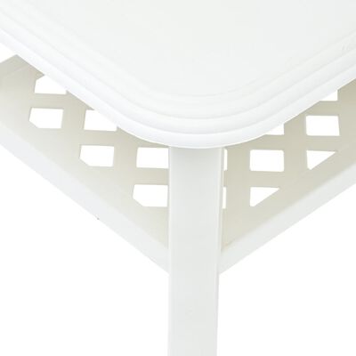 vidaXL Sohvapöytä valkoinen 90x60x46 cm muovi