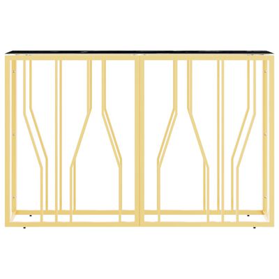 vidaXL Konsolipöytä kulta 110x30x70 cm ruostumaton teräs ja lasi