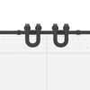 vidaXL Liukuoven asennussarja teräs 366 cm musta
