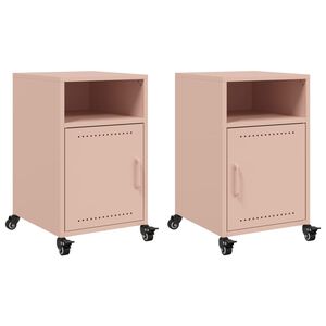 vidaXL Y&ouml;p&ouml;yd&auml;t 2 kpl pinkki 36x39x59 cm ter&auml;s