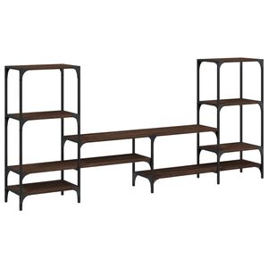 vidaXL TV-taso ruskea tammi 206,5x28,5x95 cm tekninen puu