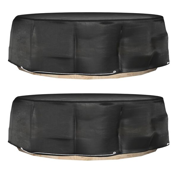 vidaXL Saarekelepotuolin suoja 2kpl 10 purjerengasta &Oslash;236x67 cm py&ouml;re&auml;