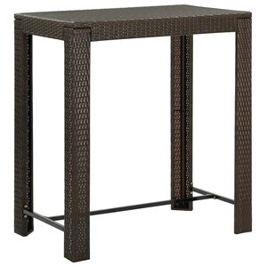 vidaXL Puutarhan baarip&ouml;yt&auml; ruskea 100x60,5x110,5 cm polyrottinki