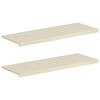 vidaXL Ikkunalautaset 2 kpl valkoinen 110 x 40 x 2 cm M&auml;ntypuu