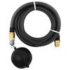 vidaXL Imuletku messinkiliittimill&auml; musta 1,1" 10 m PVC