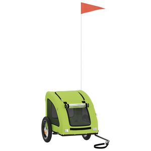 vidaXL Lemmikinkuljetusk&auml;rry py&ouml;r&auml;&auml;n vihre&auml;kangas ja rauta