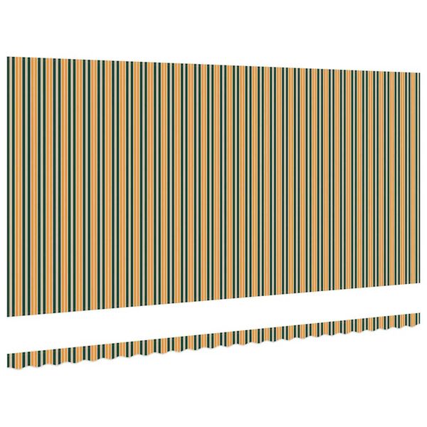 vidaXL Markiisin vaihtokangas Vihreä ja keltainen 580 x 295 cm