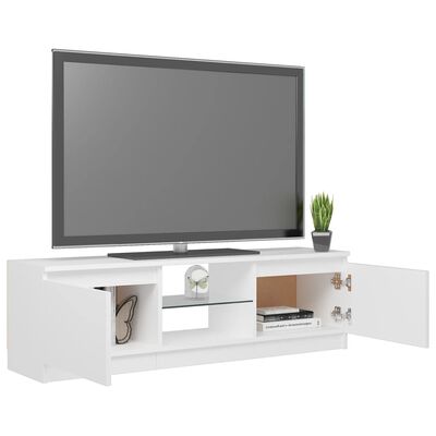 vidaXL TV-taso LED-valoilla valkoinen 120x30x35,5 cm