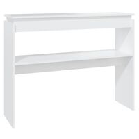vidaXL Konsolipöytä valkoinen 102x30x80 cm lastulevy