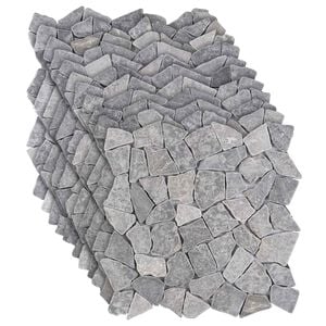 vidaXL Mosaiikkilaatat Vaaleanharmaa 30 x 30 cm Marmori