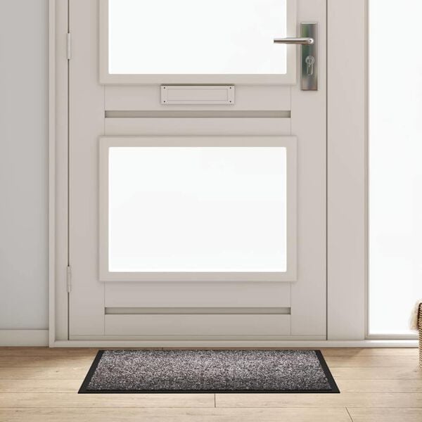 vidaXL Ovenmatto Vaaleanharmaa 60 x 40 x 1.2 cm Teddykangas