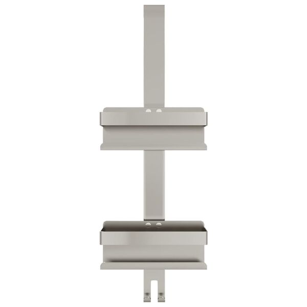 vidaXL Ripustettava suihkuhylly harjattu 304 ruostumaton teräs