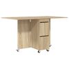 vidaXL Ruokailup&ouml;yt&auml; 140 x 80 x 77 cm Tekninen puu Sonoma-tammi