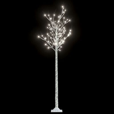 vidaXL Joulukuusi 180 LED 1,8 m kylmä valkoinen paju ulos/sisälle