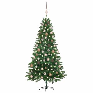 vidaXL Tekojoulukuusi palloilla esivalaistu vihre&auml; 180 cm