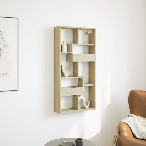 vidaXL Sein&auml;kaappi Sonoma-tammi 50x15x100 cm tekninen puu