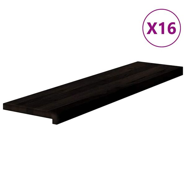 vidaXL Askelmat 16 kpl tummanruskea 100x30x2 cm t&auml;ysi tammi
