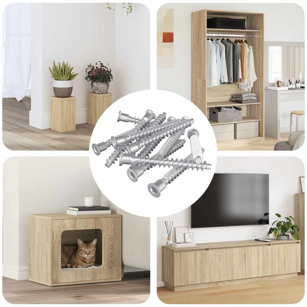 vidaXL Confirmat-ruuvit 2100 pcs Hopea Metalli